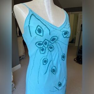 Satin beaded vintage dress